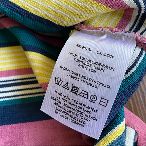 NWT Anthropologie Maeve skirt“Lana” multicolored striped knit midi skirt sz sm - Picture 13 of 14